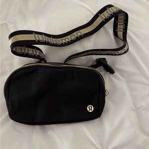 Gold and Black Lululemon Fanny Pack